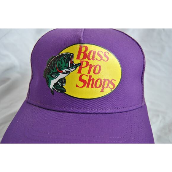 Bass Pro Shop Gone Fishing Purple Snapback Hat OSFM - Picture 2 of 12